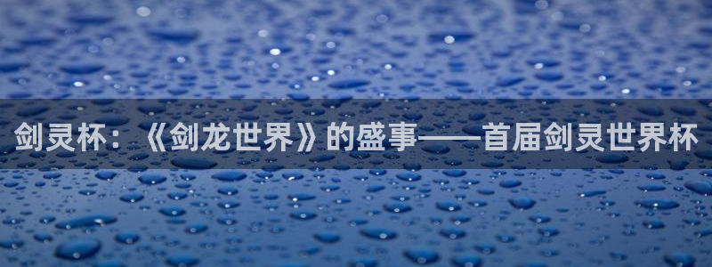 世界杯16强赛程表:剑灵杯:《剑龙世界》的盛事——首届剑灵世界杯